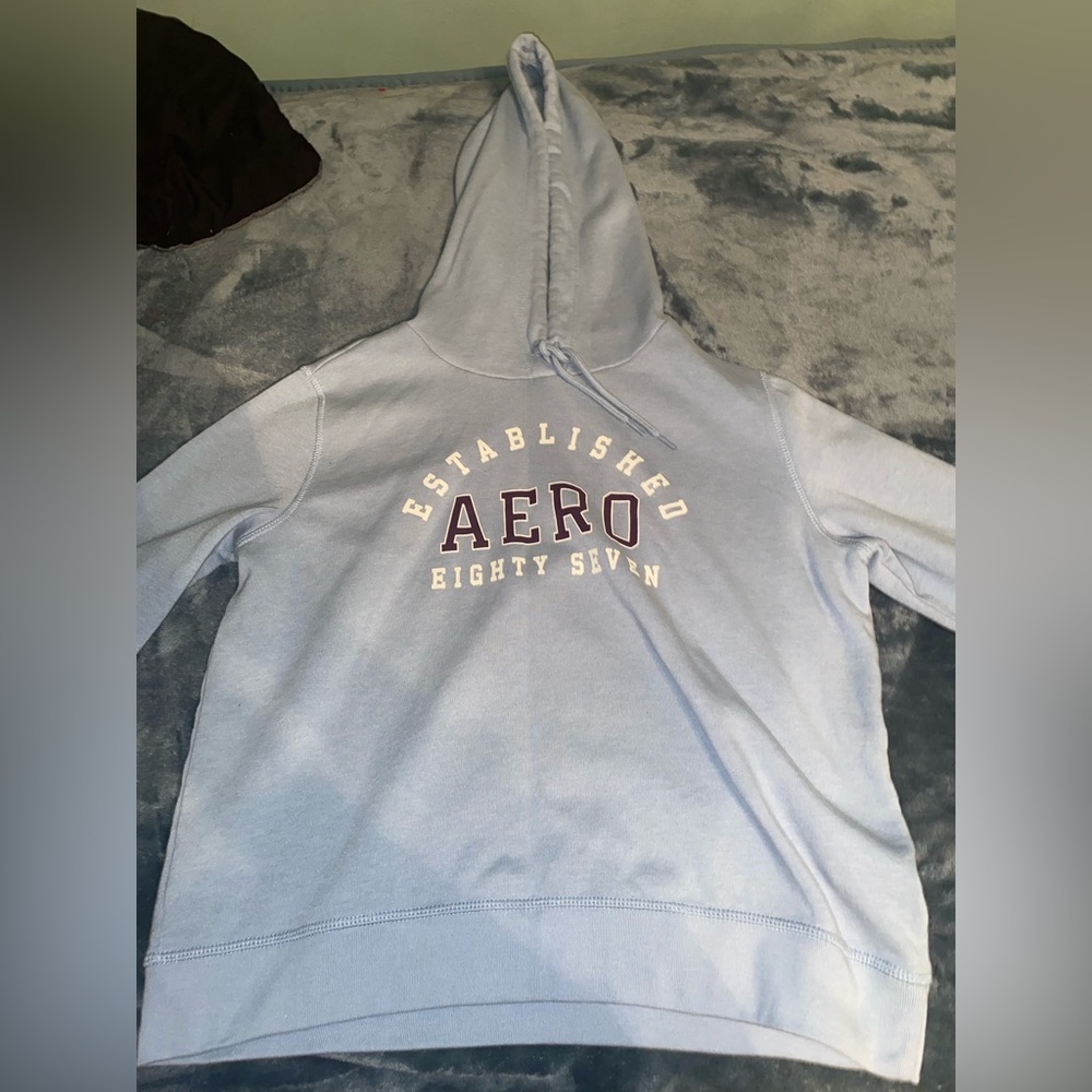 Aeropostale, Medium, Light Blue Pullover Hoodie
